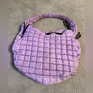 Purple free people carryall bag.